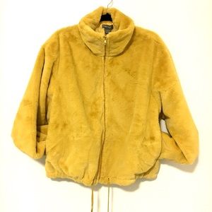 Faux Fur Drawstring Jacket